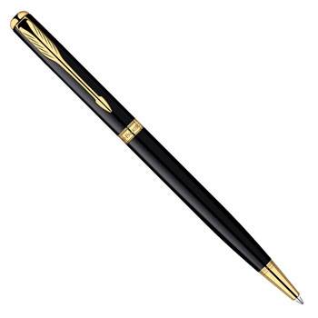 Parker Sonnet Slim K428 ESSENTIAL MattBlack GT шариковая ручка S0818030