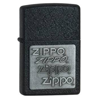 Зажигалка Zippo 363 Pewter Emblem Black Crackle