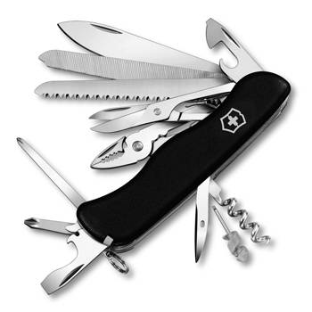 яНож Victorinox 0.9064.3 Work Champ солдатский с фиксатором, 111мм, черный
