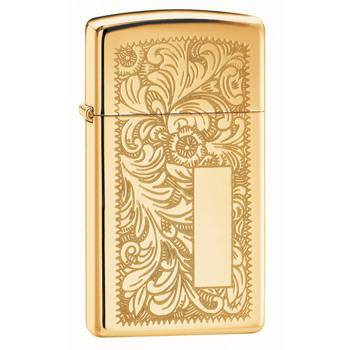 Зажигалка Zippo 1652B High Polish Brass Venetian Slim