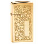 Зажигалка Zippo 1652B High Polish Brass Venetian Slim