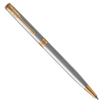 Parker Sonnet Slim Core K427 Stainless Steel GT шариковая ручка 1931508