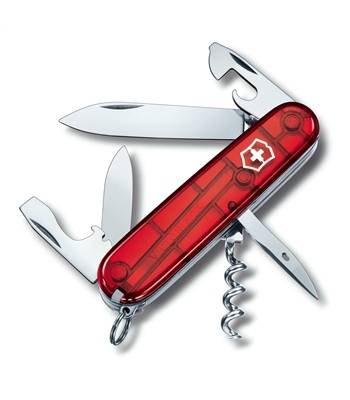 Нож Victorinox 1.3603.T Spartan офицерский, 91мм, прозрачный красный