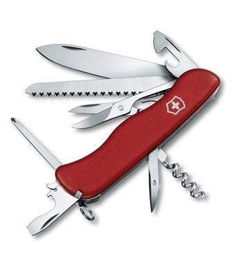 яНож Victorinox 0.9023 Outrider солдатский с фиксатором, 111мм, красный