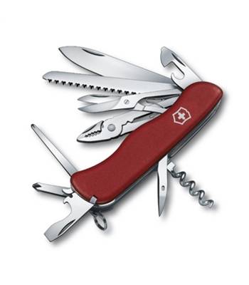 яНож Victorinox 0.9043 Hercules солдатский с фиксатором, 111мм, красный