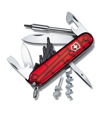 Нож Victorinox 1.7605.T CyberTool 29, 91мм, прозр.красный