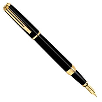 Перьевая ручка Waterman Exception Slim Black GT (S0636930 F, S0636940 M)