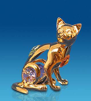 яAR-3746/GA Фигурка "Кошка" с цв кр