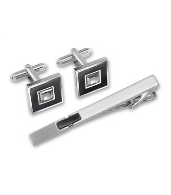 яНабор : заколка для галстука + запонки S`Quire EG-110146