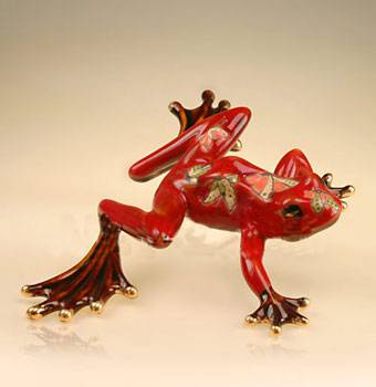 яФарфор "Pavone" фигурка лягушка  JP-08/17  18,5х3,5см