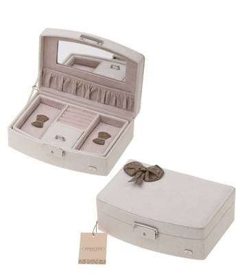 Шкатулка для украшений  Jardin D`Ete WG146B белая с золотом 20х15х7 см