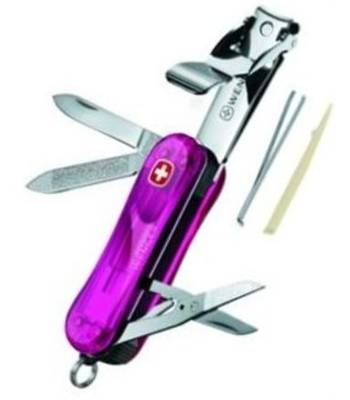 яНож Wenger NAIL CLIP 1.580.11.424 с книпсером  в кож коробке(65мм)