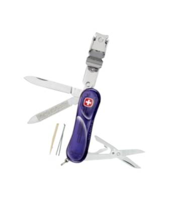 яНож Wenger NAIL CLIP 1.580.11.423 с книпсером  в кож коробке(65мм)