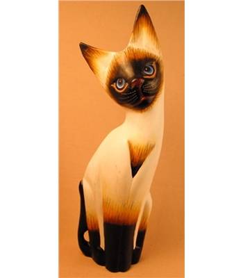 яACA 837 Фигура из дерева "Кошка задумчивая" 30см