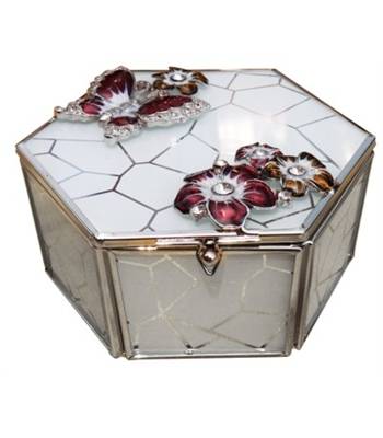 яHS-22766W JARDIN D`ETE Шкатулка"Мраморная мозаика"(11х10х6см)