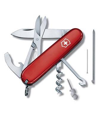 Нож Victorinox 1.3405 Compact офицерский, 91мм, красный