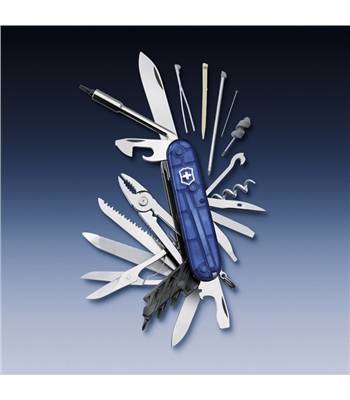 яНож Victorinox 1.7775.Т2 CyberTool 41, 91мм, прозр.синий