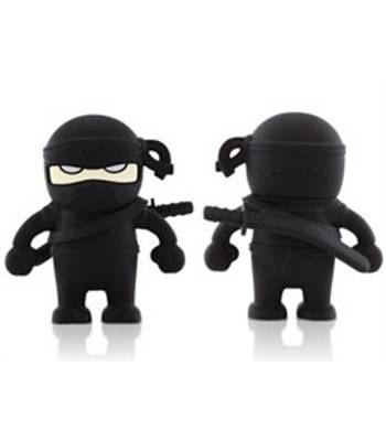 яФлэш-драйв Bone FD-4GB/B_Ninja/Bk ниндзя черный силиконовый (40х48х16мм)