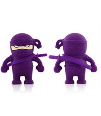 яФлэш-драйв Bone FD-4GB/B_Ninja/Pu ниндзя фиолетовый силиконовый (40х48х16мм)