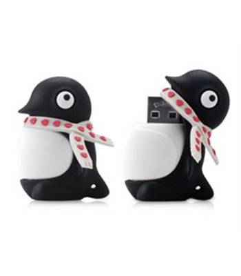 яФлэш-драйв Bone FD-4GB/B_Penguin/Bk пингвин черный силиконовый (25х41х18мм)