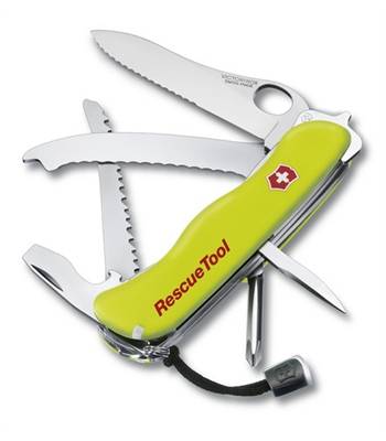 Нож Victorinox 0.8623.MWN Rescue Tool Нож спасателя 111мм, жёлтый, с петлей на лезвии, серрейтор