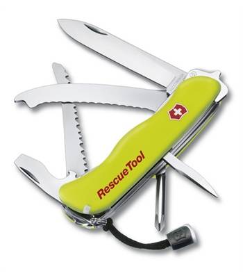 яНож Victorinox 0.8623.N Rescue Tool Нож спасателя 111мм, жёлтый