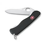 Нож Victorinox 0.8413.M3 Sentinel One Hand 111мм, чёрный, с петлей на лезвии