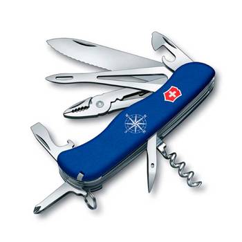 яНож Victorinox 0.9093.2W Skipper солдатский с фиксатором, 111мм, синий