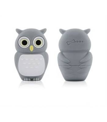 яФлэш-драйв Bone FD-4GB/B_Owl/Gr сова серая силикон. (27х40х18мм)