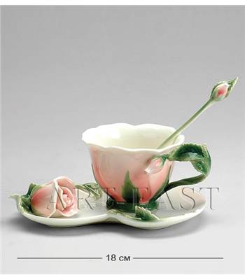 яФарфор Pavone "Роза" FM-01/3 Чайная пара L=18cm