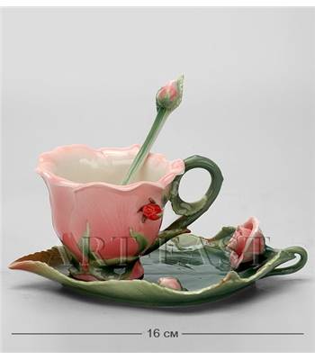 яФарфор Pavone "Роза" FM-08/7 Чайная пара L=16cm