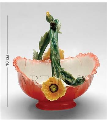 яФарфор Pavone "Маки" FM-07/12 Конфетница h=16cm