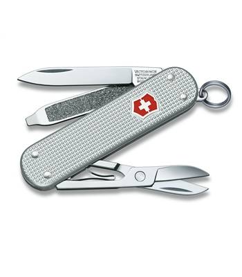 Нож-брелок Victorinox 0.6221.26 Classic Alox, 58мм, серебристый