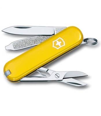 Нож-брелок Victorinox 0.6223.8 Classic, 58мм, желтый