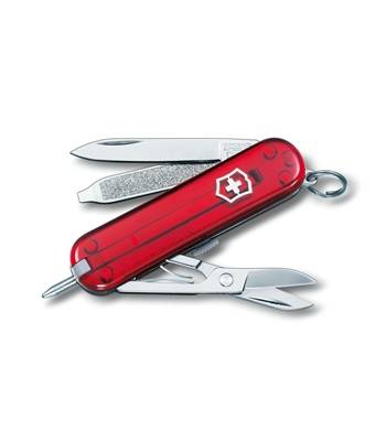 Нож-брелок Victorinox 0.6225.T Signature Rubu, 58мм, полупрозрачный красный