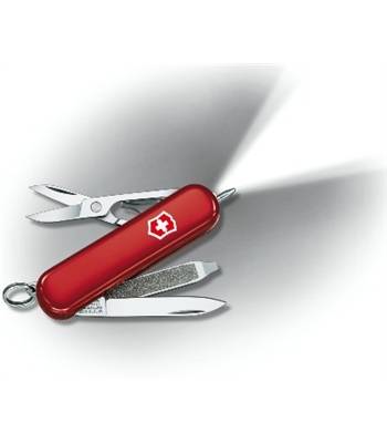 Нож-брелок Victorinox 0.6226 Signature Lite, 58мм, красный с фонариком