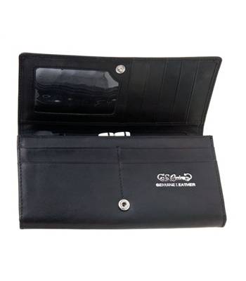 Кошелек S`Quire QK26/02 кожа черная гладкая