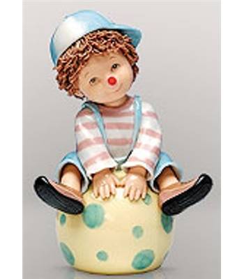 яФигурка фарфоровая "Клоуны" CMS-23/11 Glaze Clown jn Ball (музыкальный) H=178mm