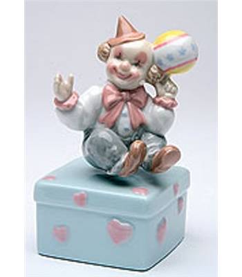 яФигурка фарфоровая "Клоуны" CMS-23/1 Mini Clown (музыкальный) H=127mm