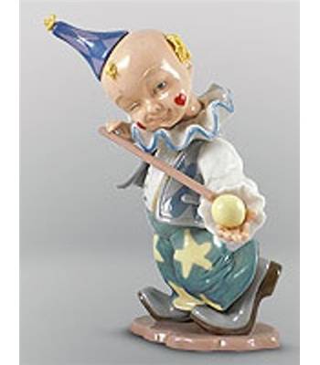 яФигурка фарфоровая "Клоуны" CMS-23/5 Clown with Billiards H=165mm