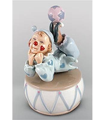 яФигурка фарфоровая "Клоуны" CMS-23/8 Clown with Ball (музыкальный) H=157mm