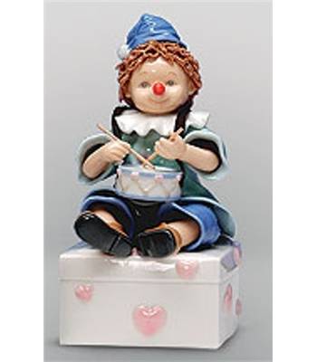 яФигурка фарфоровая "Клоуны" CMS-23/9 Clown Drummer (музыкальный) H=178mm