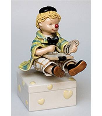 яФигурка фарфоровая "Клоуны" CMS-23/10 Glaze Clown Artist (музыкальный) H=177mm