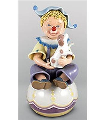 яФигурка фарфоровая "Клоуны" CMS-23/14 Clown with Dog (музыкальный) H=177mm