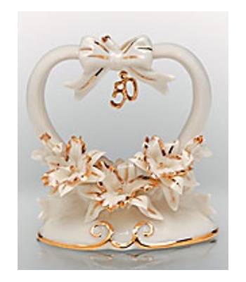 яФигурка фарфоровая "Pavone"  CMS-10/17 "Золотая Свадьба" H=130mm