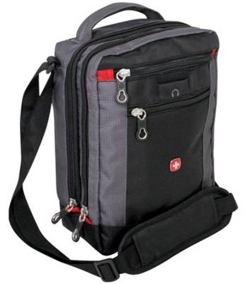 Сумка Swissgear SA1092238 "Vertical boarding bag" черный/серый 22х9х29см