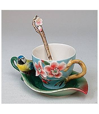 яФарфор Pavone "Сливовый цветок" FM-01/8 Чайная пара L=19cm