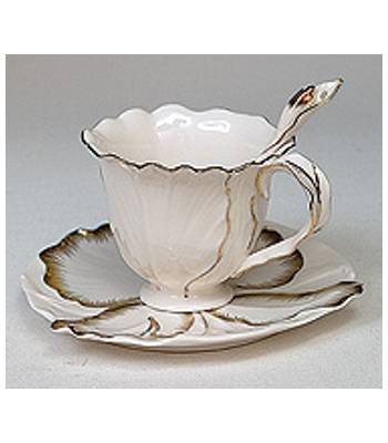 яФарфор Pavone "Белая Лилия" FM-01/10 Чайная пара L=16cm