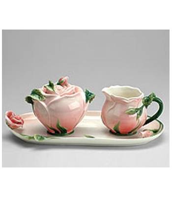 яФарфор Pavone "Роза" FM-08/12 Набор сахарница и молочник