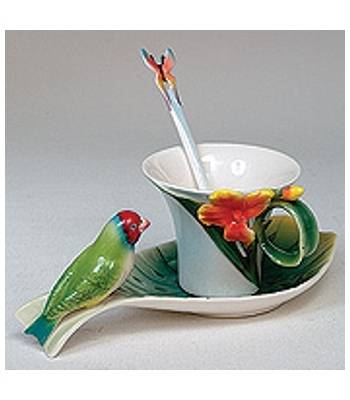 яФарфор Pavone "Попугай" FM-33/2 Чайная пара L=21cm